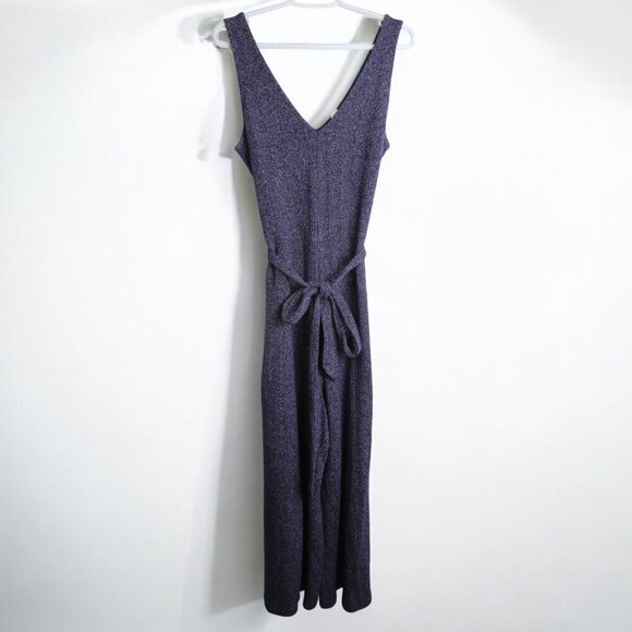 Gap Ribbed Belt-Tie V Neck Knitted Wide Leg Sleeveless Jumpsuit Size Medium - Picture 1 of 7
